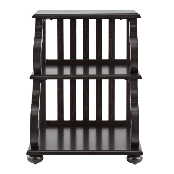 Homelegance By Top-Line Maude Scroll End Table Black Veneer