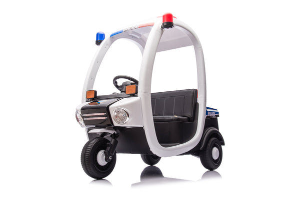 English Elm 12v Police Ride on Car Two Seat Kids Squad Truck with Lights Remote Control W1620P271425