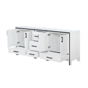 English Elm White Double Bath Vanity - 80-Inch Spacious Storage With Soft-Close Drawers For Modern Bathrooms B2731P260734-GIGA