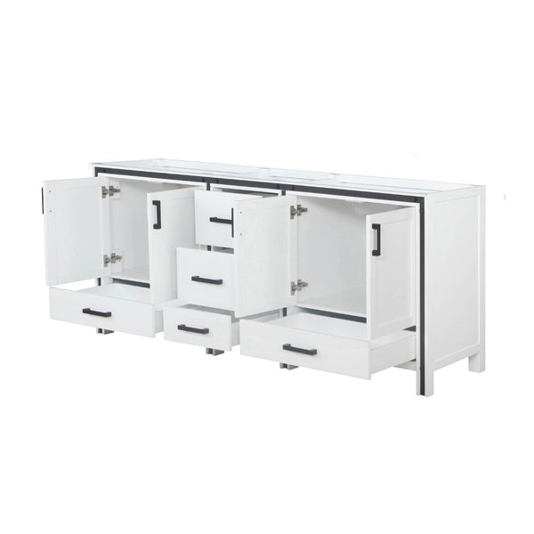 English Elm White Double Bath Vanity - 80-Inch Spacious Storage With Soft-Close Drawers For Modern Bathrooms B2731P260734-GIGA