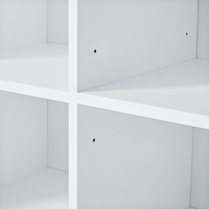 English Elm Bathroom Tall Storage Cabinet with Doors, 2 Drawers, Adjustable Shelf, Anti-Tip, MDF White, Sleek Handles WF530559AAK