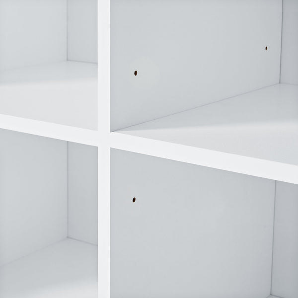 English Elm Bathroom Tall Storage Cabinet with Doors, 2 Drawers, Adjustable Shelf, Anti-Tip, MDF White, Sleek Handles WF530559AAK