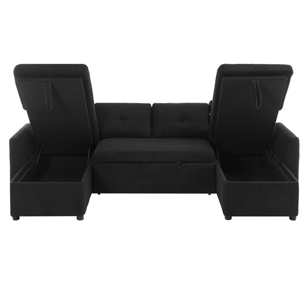 English Elm Swivel Barrel Accent Chair Chenille Tufted Round Club Seat for Living Room Lounge Black N719S002210B