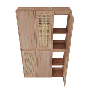 English Elm 36" Bathroom Side Cabinet - Wall-Mounted Floating Design With Soft-Close Doors & Versatile Storage W999S00341