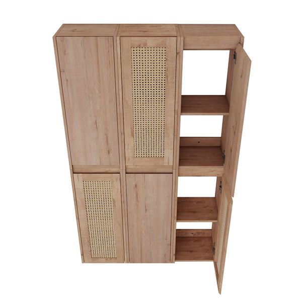 English Elm 36" Bathroom Side Cabinet - Wall-Mounted Floating Design With Soft-Close Doors & Versatile Storage W999S00341