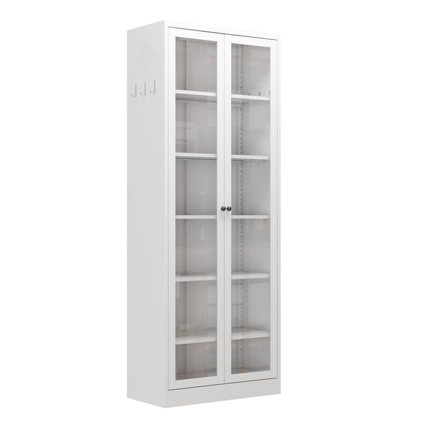 English Elm Metal Kitchen Pantry Cabinet - 72" Tall, Heavy-Duty Steel With 5 Adjustable Shelves For All Spaces T2398P350189