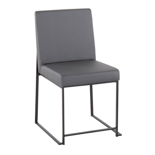 English Elm Mason Swivel Dining Chairs Faux Leather Upholstered with Steel Base Set of 2 Grey B202P223550