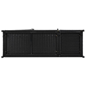 English Elm K&k Outdoor Wicker Bar Cabinet with Tempered Glass Top Adjustable Shelving and Drawer Black Brown N707P233745B