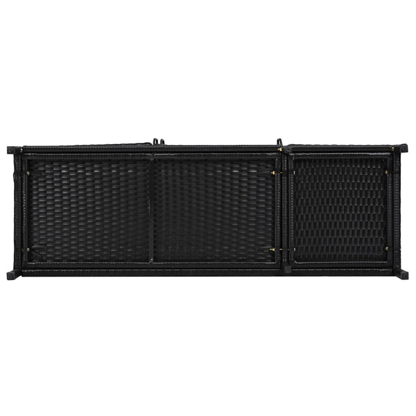 English Elm K&k Outdoor Wicker Bar Cabinet with Tempered Glass Top Adjustable Shelving and Drawer Black Brown N707P233745B