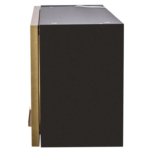 English Elm Large-capacity Wall Cabinet Matte Black Up-flip Door Spice Storage for Modern Kitchens W331P379953