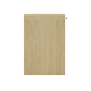 English Elm Grace 54" Oak Office Desk with 2 Drawers, Modern Rounded Corners, Metal Glam Handles, TV Stand-Friendly B365P397845