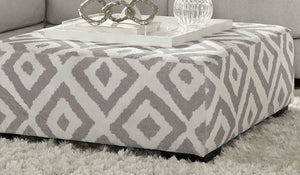 English Elm Gray Upholstery Ottoman 41"L x 41"W x 20"H – Plush Transitional Seating, Solid Wood Frame, Easy Assembly Gray 42 L x 42 W x 15 H B2741P355179