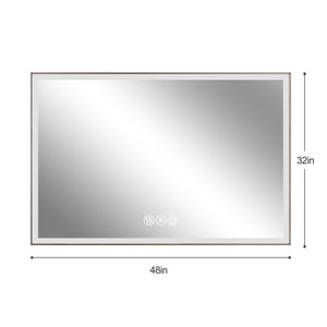 English Elm 48*32In Led Framed Bathroom Vanity Mirror - Anti-Fog, Adjustable Lighting, Durable & Stylish Design W2709P268900