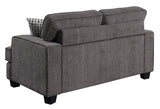 Wallace & Bay Andie Gray Loveseat - Contemporary Ink Palette | Easy Assembly, Care | 63.00