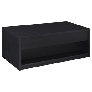 English Elm Nuberg Driftwood Gray Living Room Coffee and End Table Set with Storage Shelves B062S01578