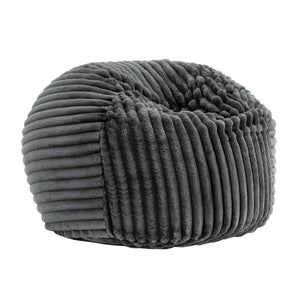 English Elm 40 Inch Minky Gunmetal Memory Foam Lounger - Plush Comfort For Gaming, Reading & Relaxation Bliss B108P193086