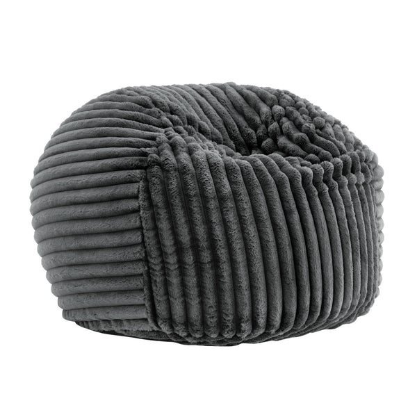 English Elm 40 Inch Minky Gunmetal Memory Foam Lounger - Plush Comfort For Gaming, Reading & Relaxation Bliss B108P193086