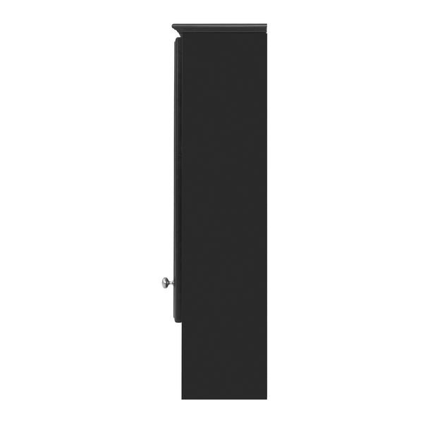 English Elm 3-in-1 Matte Medicine Cabinet Wall Mounted Mirror with Towel Bar and Storage Shelf Black N710P401340B