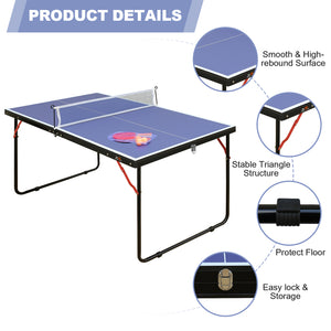 English Elm Double Fish Compact Foldable Ping Pong Table Mdf Surface Aluminum Frame Indoor Outdoor W3087P250975