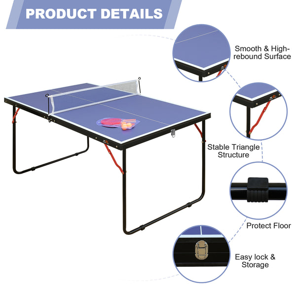English Elm Double Fish Compact Foldable Ping Pong Table Mdf Surface Aluminum Frame Indoor Outdoor W3087P250975