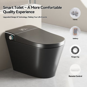 English Elm Unique Intelligent One-piece Toilet with Integrated Bidet Heated Seat and Auto Lid Black W3133P414563