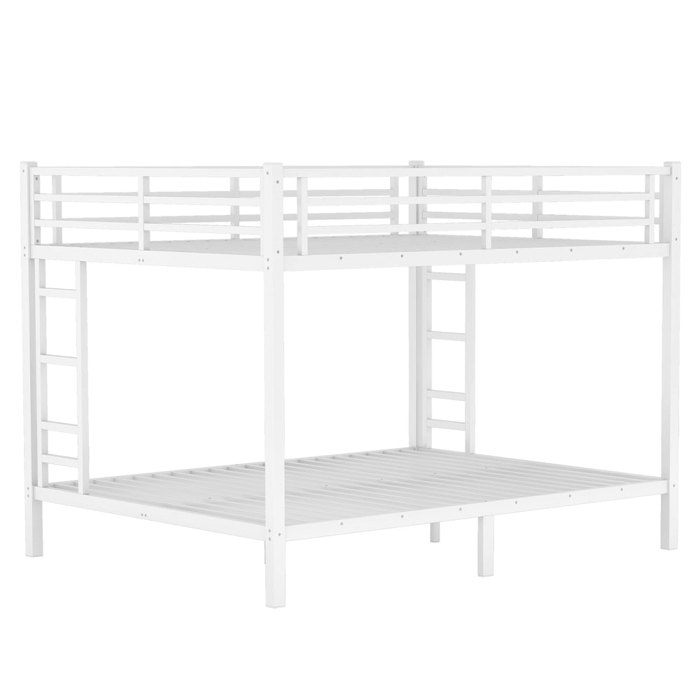 English Elm Metal Queen-Over-Queen Bunk Bed For Teens & Adults | Space-Saving, Durable, Noise-Reducing Design W1580S00122
