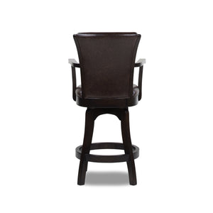 English Elm Jennifer Taylor Home - Williams 27In Swivel Counter Height Bar Stool - Vintage Brown Faux Leather, Comfort & Style Combined B2719P238370