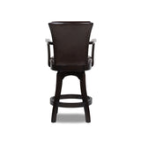 English Elm Williams 27In Swivel Counter Height Bar Stool, Vintage Brown Faux Leather