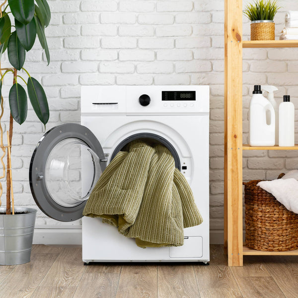 English Elm 3PCS Waffle Washed Comforter Set Full/Queen with Breathable 100% Cotton Face and Plush 270G Fill Green 23 L x 21 W x 12 H B035P341104