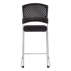 OSP Home Furnishings Tall Stackable Visitor Chairs for Office Reception Ergonomic Seating with Sturdy Frame 88657C23-30 (23 Pack w/Dolly)