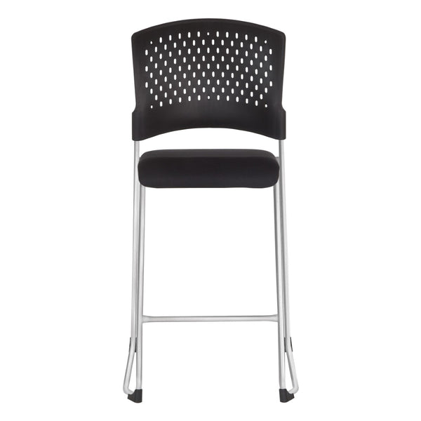 OSP Home Furnishings Tall Stackable Visitor Chairs for Office Reception Ergonomic Seating with Sturdy Frame 88657C23-30 (23 Pack w/Dolly)