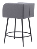 Horbat Counter Stool - Set of 2 Gray 110065 Zuo Modern