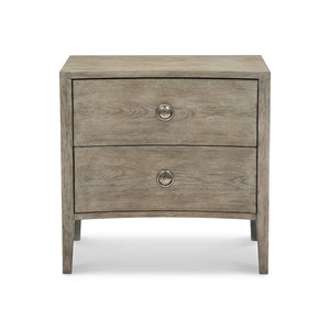 Bernhardt Bernhardt Albion Nightstand With Pewter Finish, Knotty White Oak, Usb Charging & Soft-Close Drawers 311216