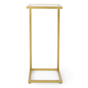 English Elm Christopher Knight Home® - END Gold C-Shape End Table with Tempered Glass Top, Iron Frame, Modern Glam Accent for Sofa and Bedroom 68989.00