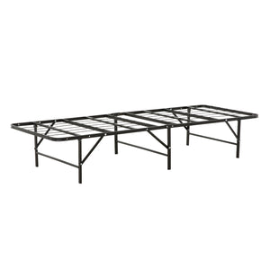 English Elm Bedroom Metal Mattress Foundation Bed Frame Full Size Durable Support Under-Bed Storage Easy Assembly Black 41 L x 39 W x 3 H B011P207124