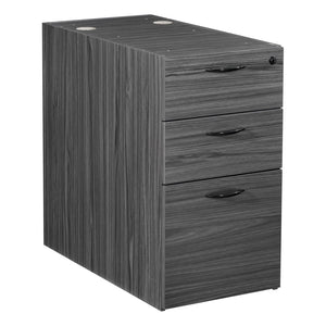 OSP Home Furnishings Napa Under Desk Pedestal with Box File Drawers for Office Organization 30"D NAP-263-SGW