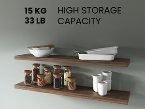 English Elm Greer Floating Shelf Melamine Set of 2 — Slim 47.3" Wall-Mount Shelves for Modern Minimalist Rooms Dark Brown 47.2 L x 10.2 W x 3.5 H B128P375280