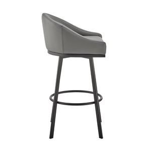 English Elm Eleanor Swivel Barstool Upholstered Faux Leather Seat for Kitchen Island or Pub B2736P464893