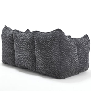 English Elm Soft Plush Foam Beanbag Chair for Two People, Square Recliner Sofa With Superfiber Comfort Embrace Black W1996P252276