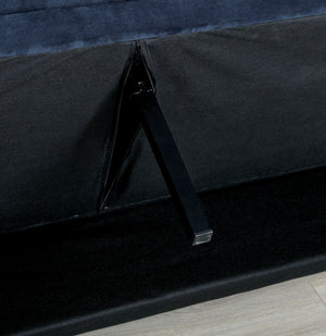 English Elm Contemporary Microfiber Futon Sofa Converts to Bed with Chrome Legs, Compact Space-Saving Design, Durable Upholstery Navy 40 L x 67 W x 8 H B2741P363788