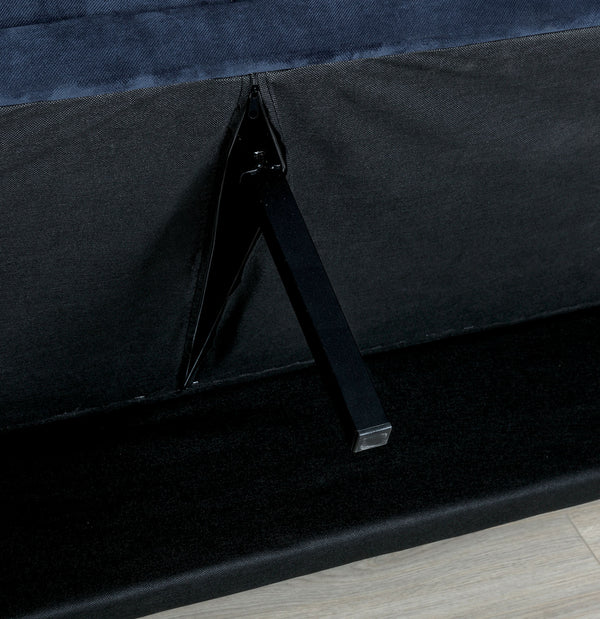 English Elm Contemporary Microfiber Futon Sofa Converts to Bed with Chrome Legs, Compact Space-Saving Design, Durable Upholstery Navy 40 L x 67 W x 8 H B2741P363788