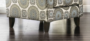 English Elm Transitional High Back Stripe Chair with Rolled Arms for Coastal Comfort and Supportive Seating Appeal Ivory 35 L x 35 W x 28 H B2741P375950