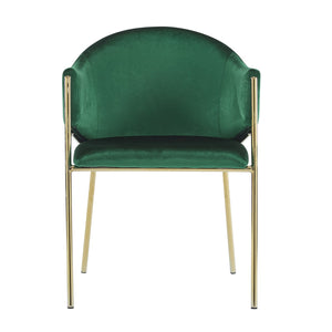 English Elm Christopher Knight Home® - Modern Velvet Upholstered Dining Chair with Plush Velvet Seat and Sleek Metallic Frame for Comfort Emerald,Gold 32.25 L x 23.75 W x 21.25 H N776P224512G