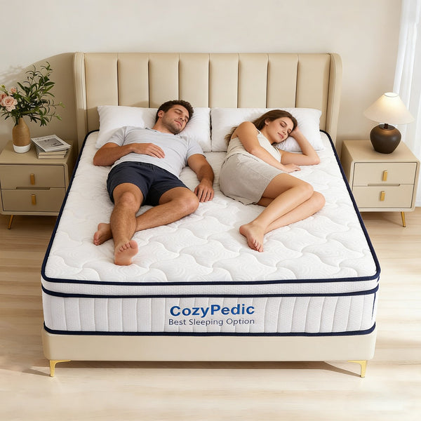 English Elm 10 Inch King Hybrid Mattress Memory Foam Pocket Springs Cooling Cover Certipur W2699P399181