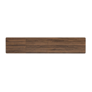 English Elm 78 Inch Walnut Entertainment Center Fluted Doors Solid Wood Legs for Living Room N710P372538P