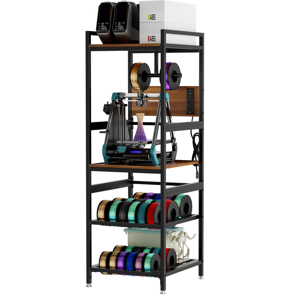 English Elm 3d Printer Open Frame Workstation Heavy Steel Build with Spool Holder and Power Panel W3190P395815