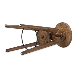 English Elm Jennifer Taylor Home - Spencer Oak Adjustable Bar Counter Stool in Walnut Brown — Minimalist Scandinavian Design, Durable Solid Wood, Ergonomic Footrest B2719P252308