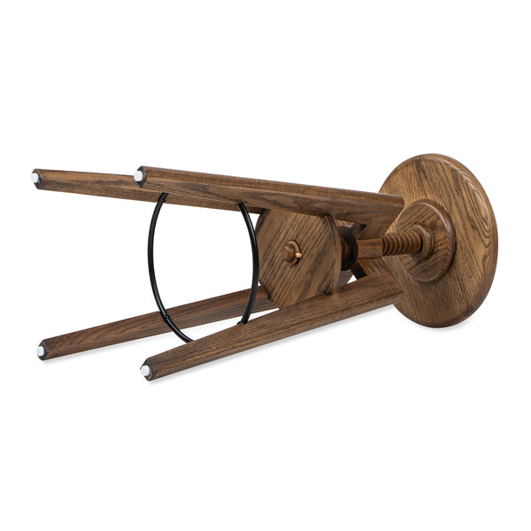 English Elm Jennifer Taylor Home - Spencer Oak Adjustable Bar Counter Stool in Walnut Brown — Minimalist Scandinavian Design, Durable Solid Wood, Ergonomic Footrest B2719P252308