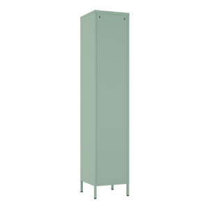 English Elm Naomi 15" Metal Storage Cabinet with Lockable Vent Door, 4 Adjustable Shelves, Slim Steel Design Sage Green B365P397853