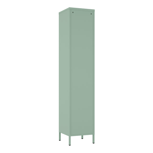 English Elm Naomi 15" Metal Storage Cabinet with Lockable Vent Door, 4 Adjustable Shelves, Slim Steel Design Sage Green B365P397853